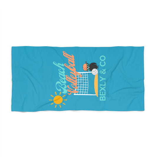 Fun Beach Volleyball Towel Blue| Summer Vibes & Sun Fun