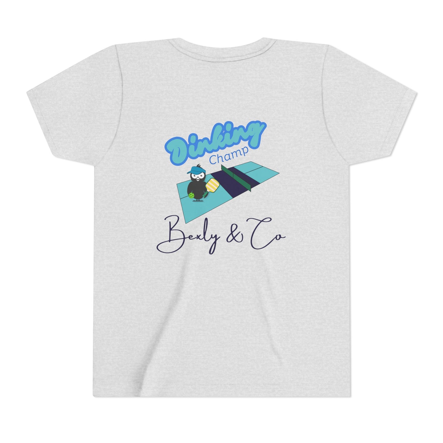 Youth Short Sleeve Tee - Dinking Champ Design for Young Athletes