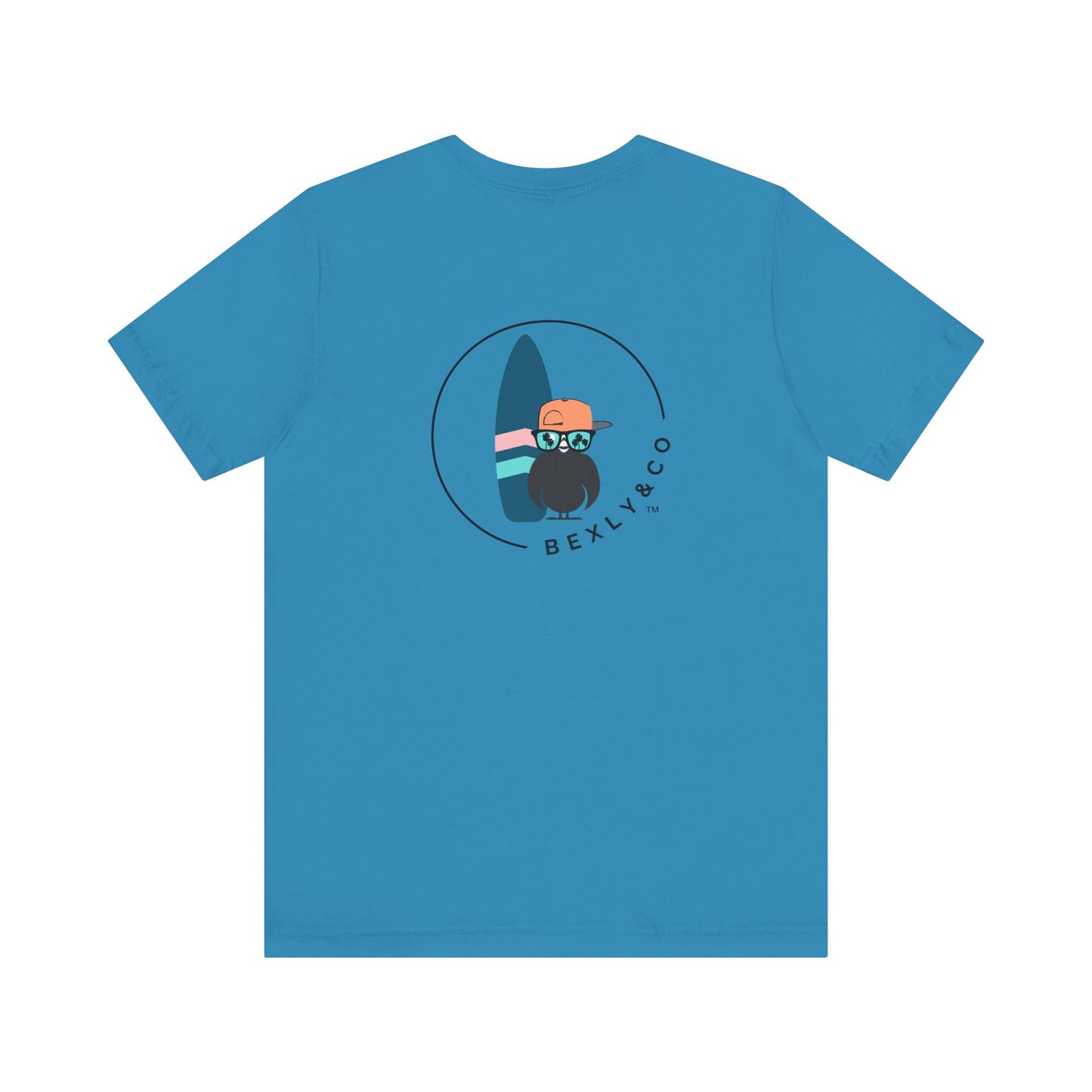 Unisex Stylish Tee- Surfer Blue Board