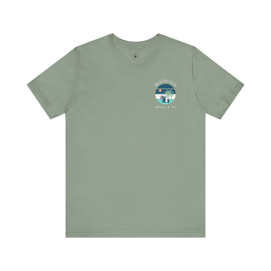 Beach Club Graphic Tee | Summer Vibe T-Shirt, Unisex Casual Wear, Perfect for Beach Days, Gift for Vacation Lovers, Palm Tree Design