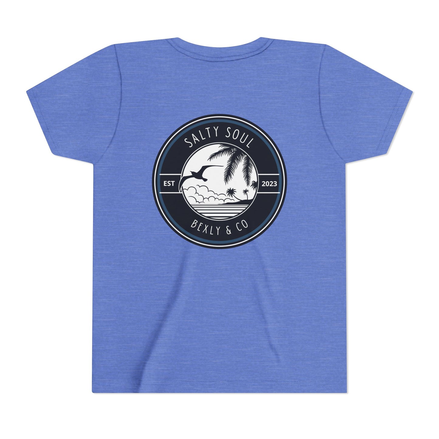 Salty Soul Youth Tee, Beach Vibes Shirt, Summer Fun Top, Kid's Vacation T-Shirt, Family Beach Day Outfit, Outdoor Adventure Wear