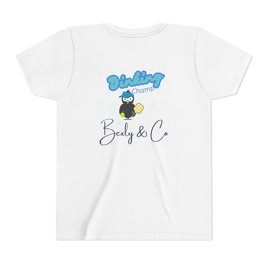 Youth Unisex Short Sleeve Tee - Fun 'Dinking Champ' Design for Active Kids