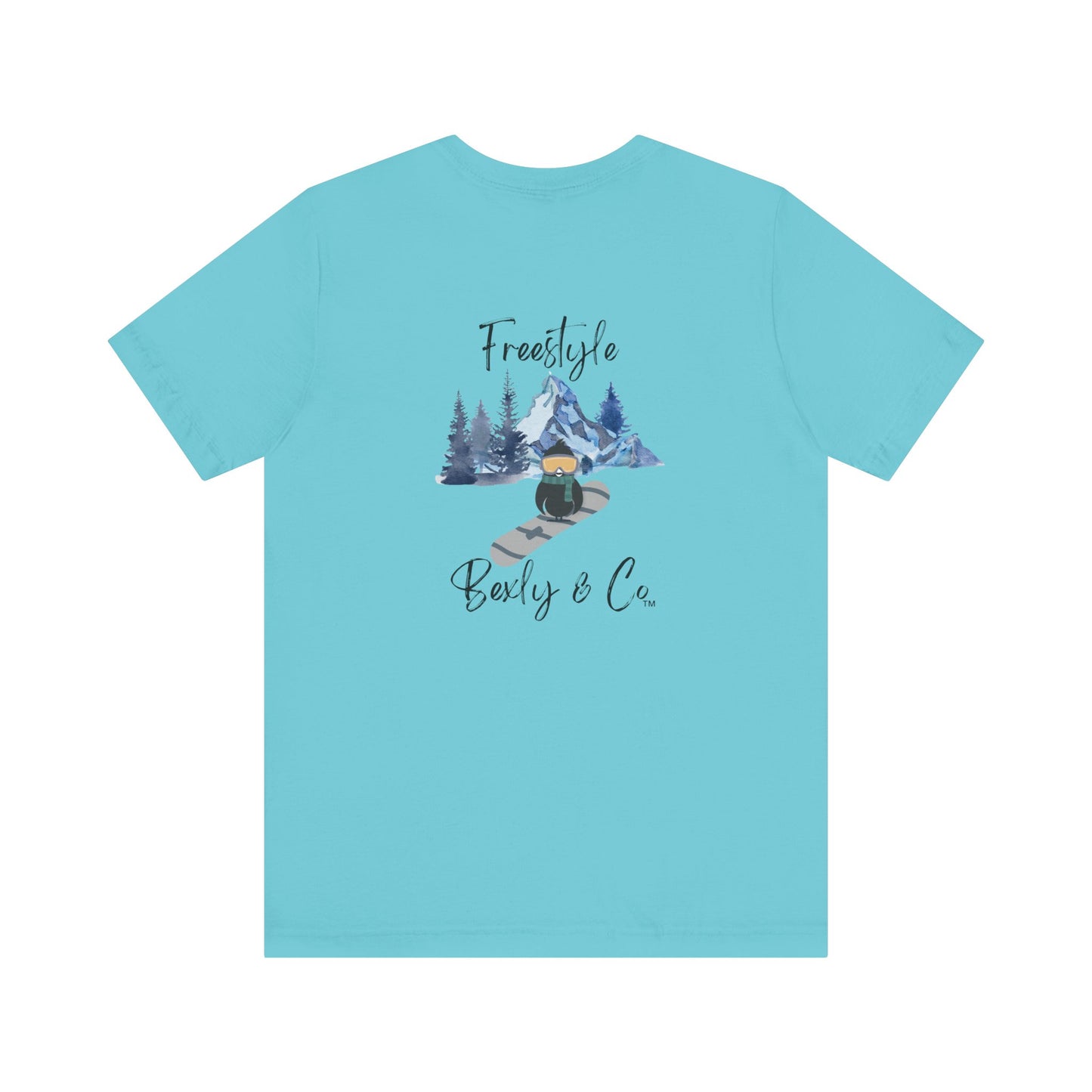 Freestyle Snowboarding Unisex Tee with Mountain Graphic
