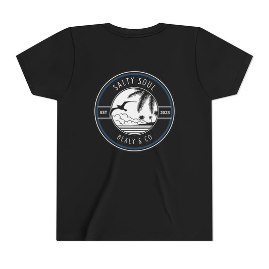 Salty Soul Youth Tee, Beach Vibes Shirt, Summer Fun Top, Kid's Vacation T-Shirt, Family Beach Day Outfit, Outdoor Adventure Wear