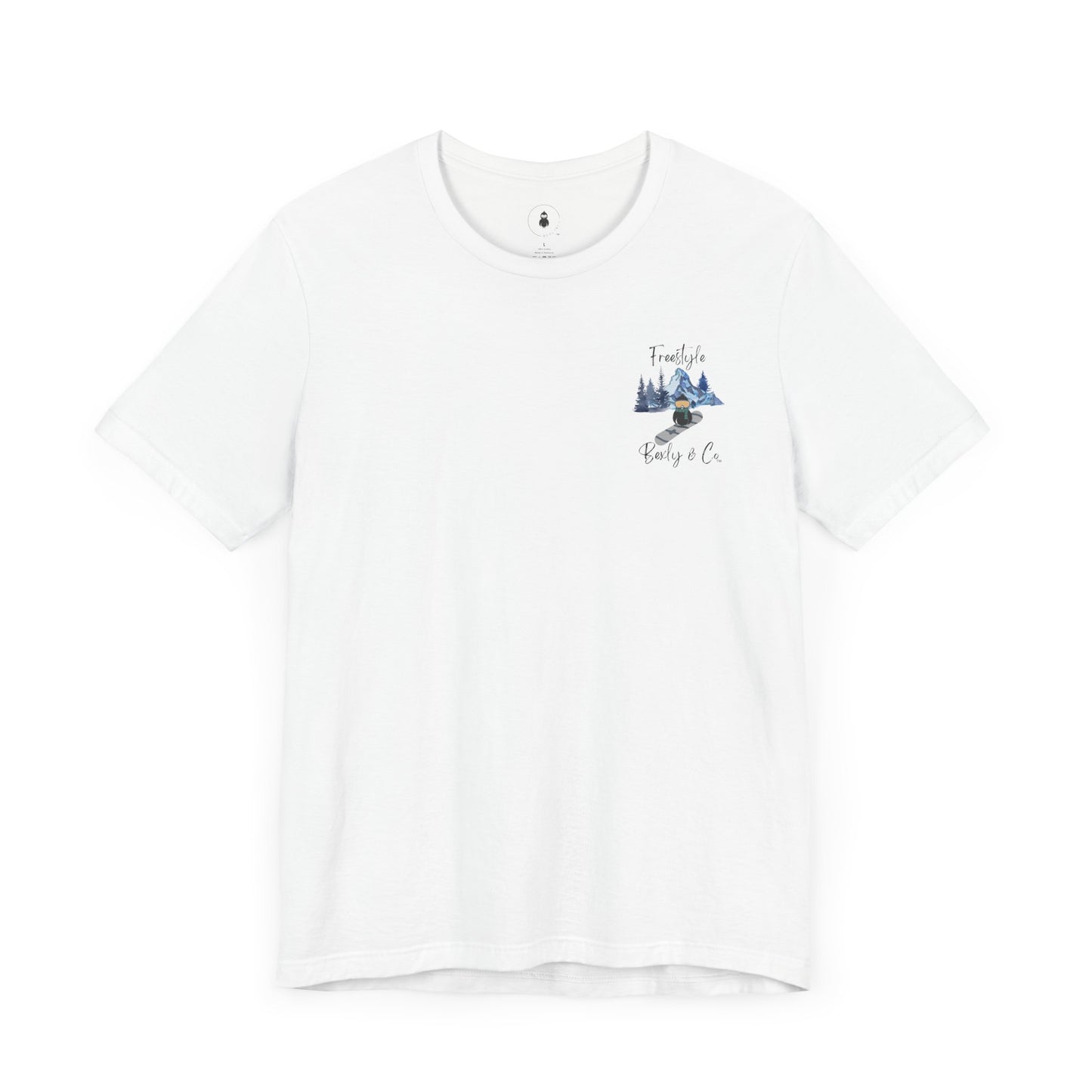 Freestyle Snowboarding Unisex Tee with Mountain Graphic