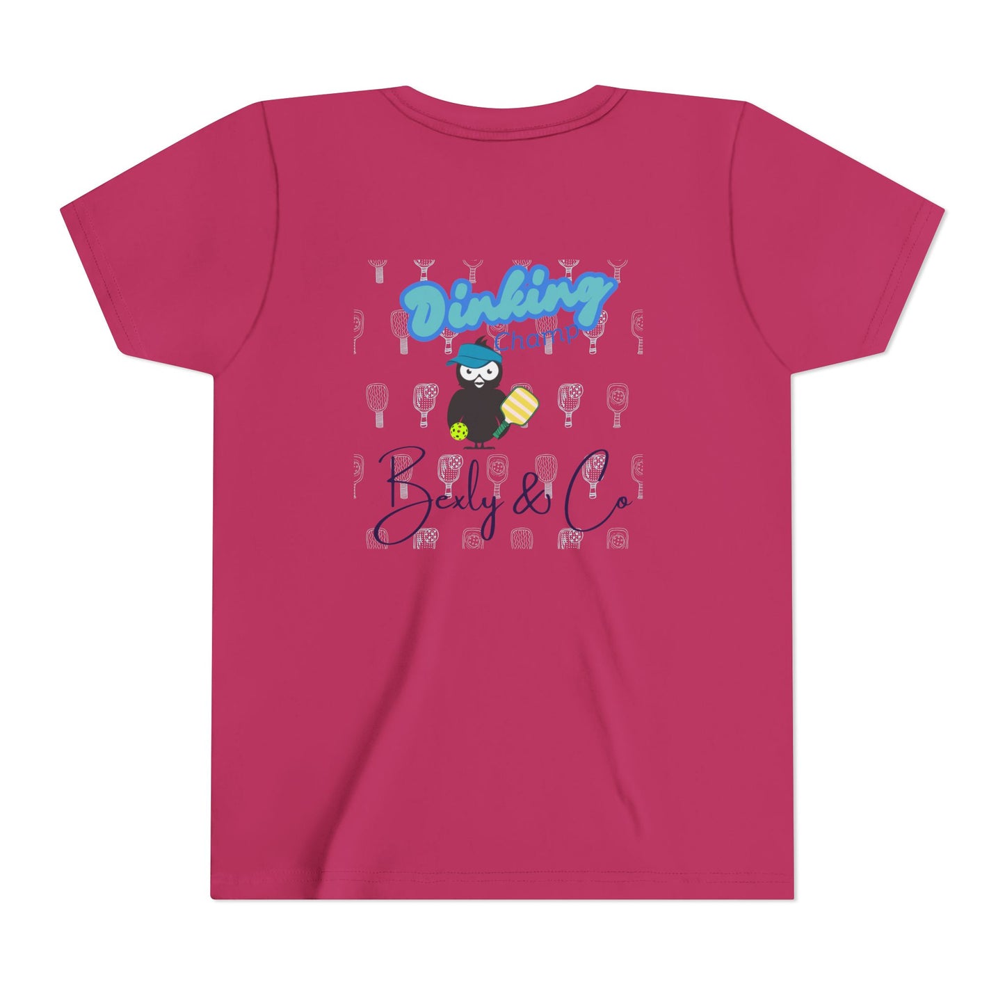 Youth Unisex Short Sleeve Tee - Fun 'Dinking Champ' Design for Active Kids
