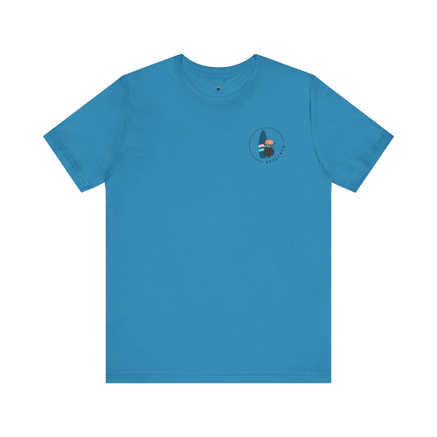 Unisex Stylish Tee- Surfer Blue Board