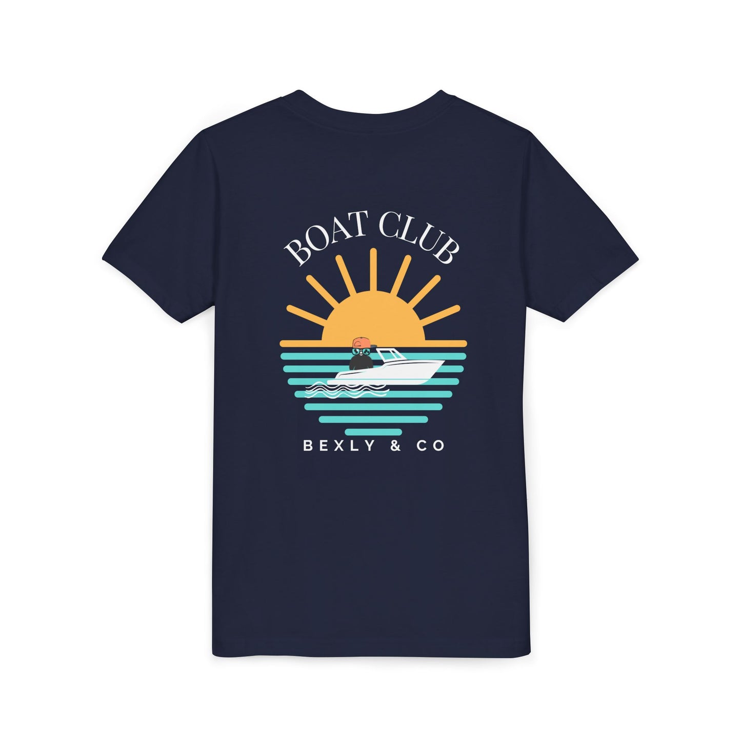 Youth Boat Club Short Sleeve Tee - Sunset Vibes T-Shirt for Young Adventurers