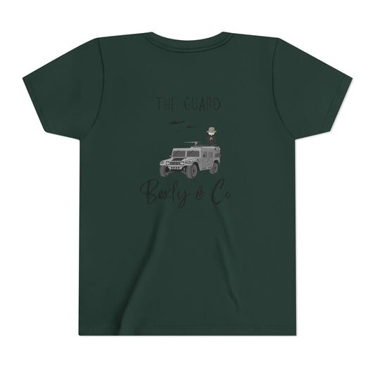 Adventure-Themed Youth Short Sleeve Tee - 'The Guard' Design