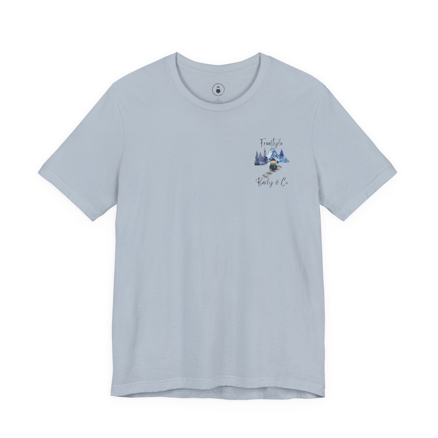 Freestyle Snowboarding Unisex Tee with Mountain Graphic