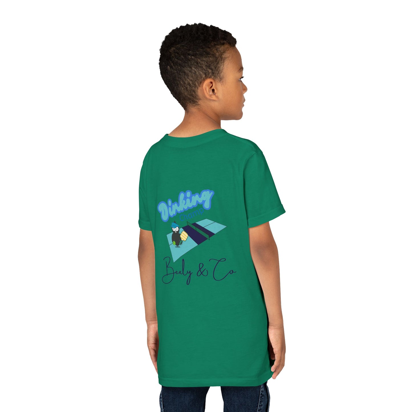 Youth Short Sleeve Tee - Dinking Champ Design for Young Athletes