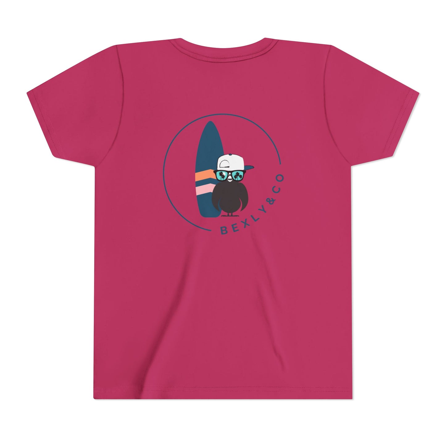 Surfing Adventure Youth Short Sleeve Tee - Fun Beach Logo Design