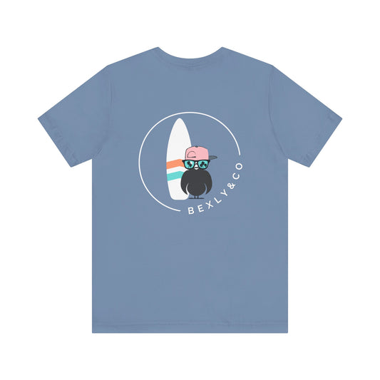 Unisex Stylish Tee- Surfer White Board