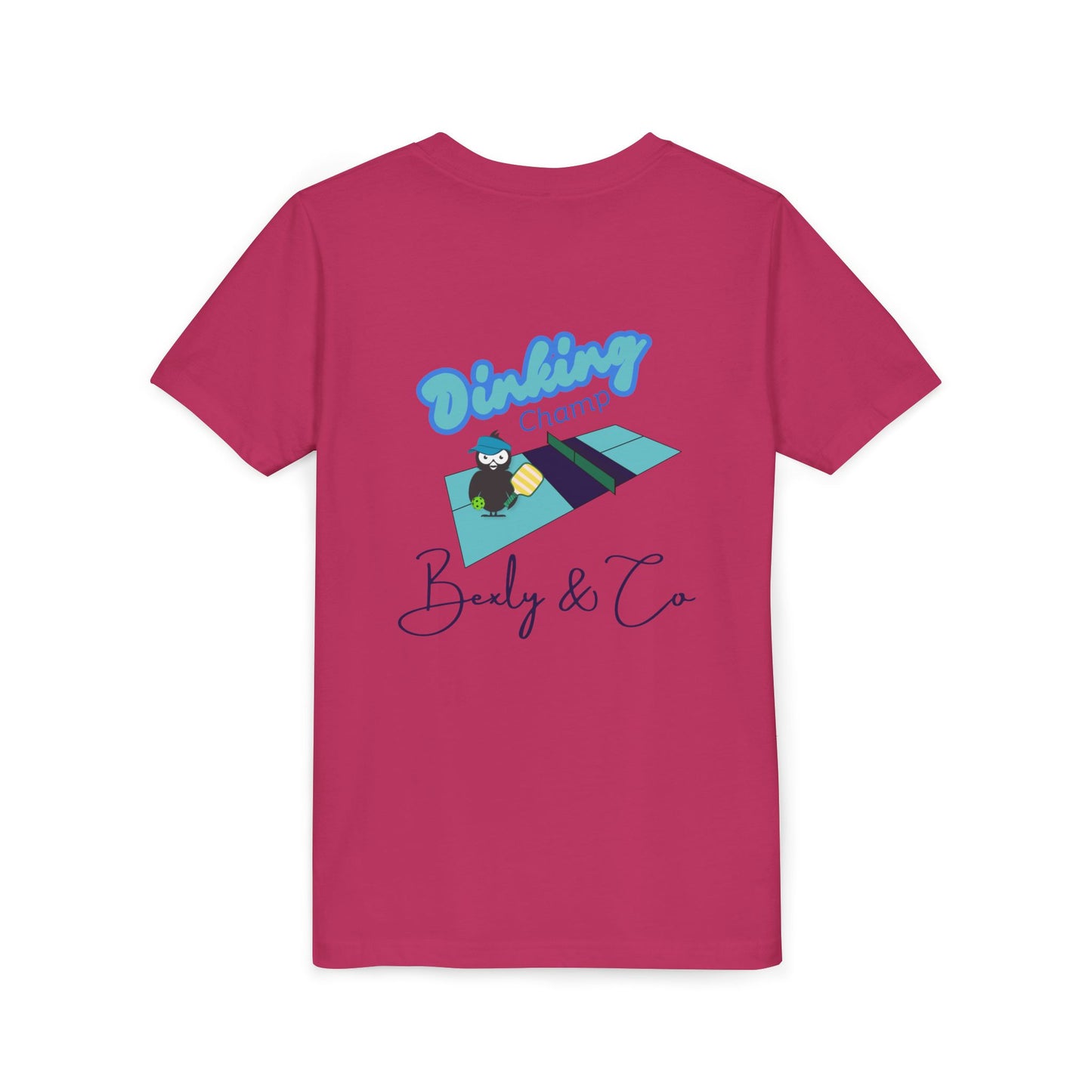 Youth Short Sleeve Tee - Dinking Champ Design for Young Athletes