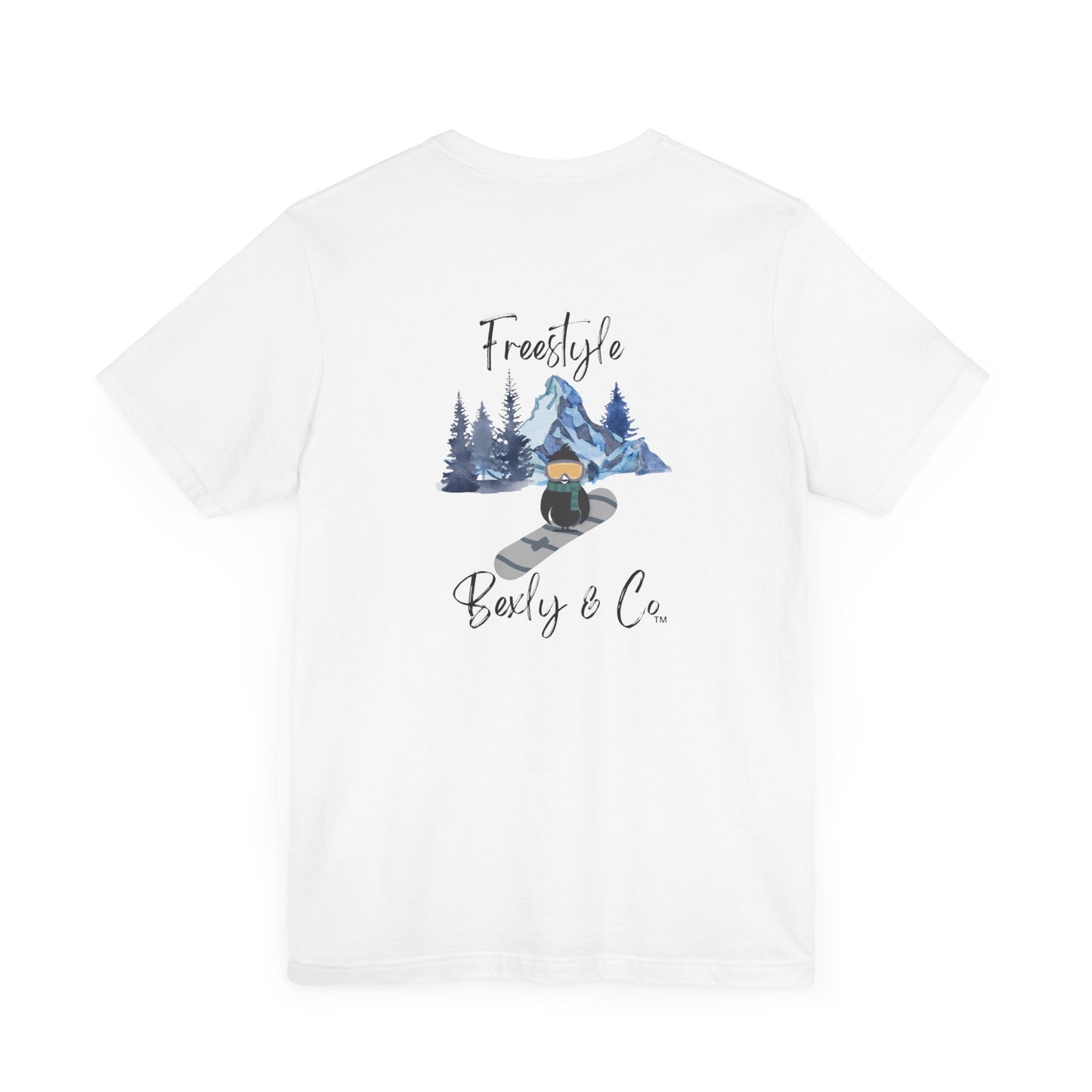 Freestyle Snowboarding Unisex Tee with Mountain Graphic