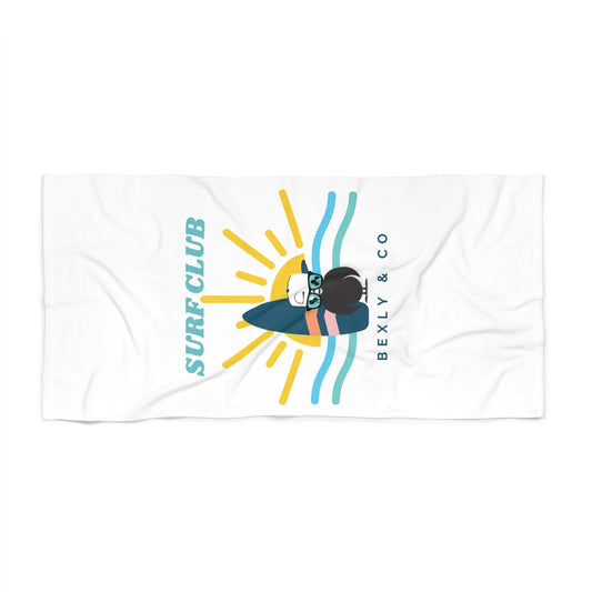 Surf Club Beach Towel - Fun Sun & Sea Design for Summer Adventures