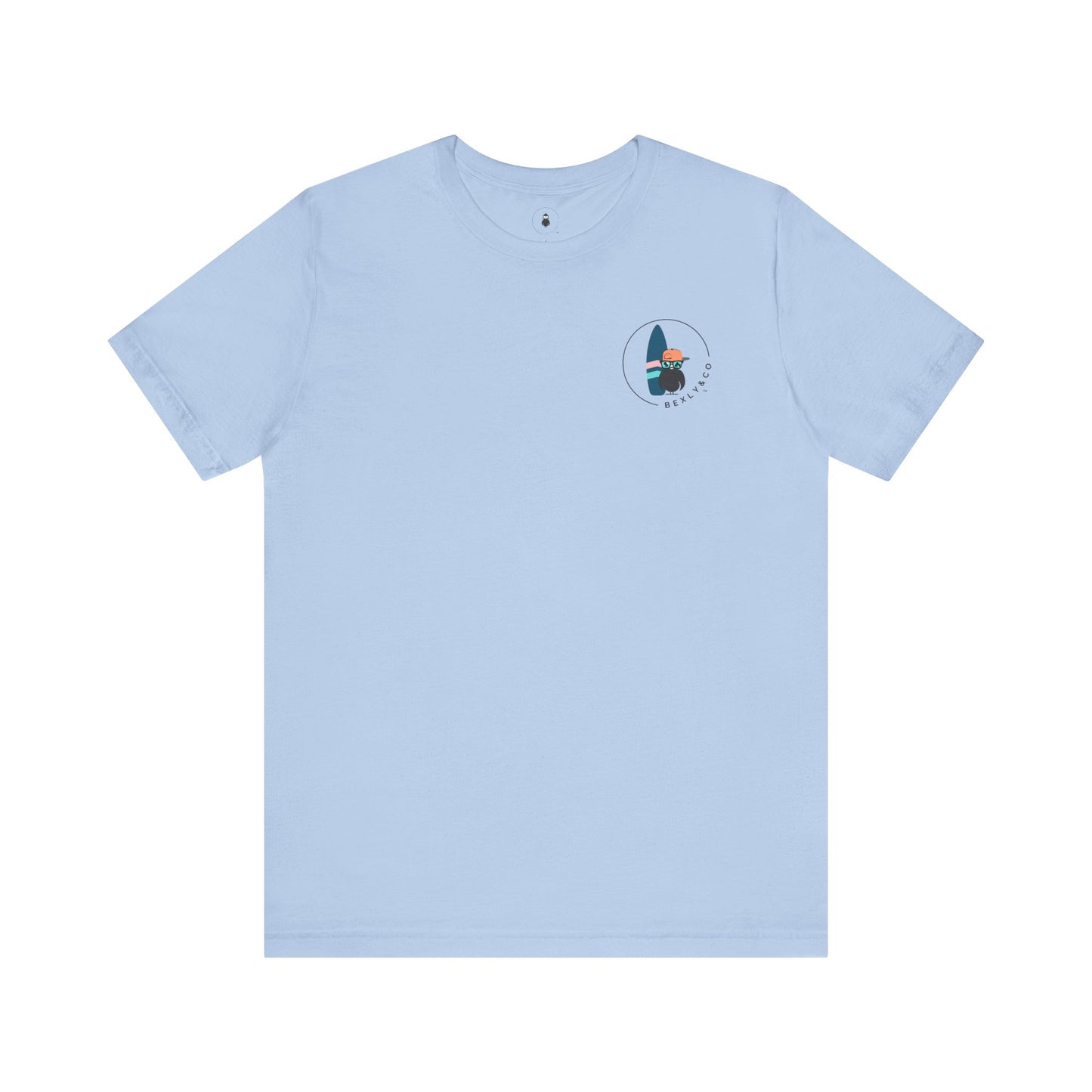 Unisex Stylish Tee- Surfer Blue Board