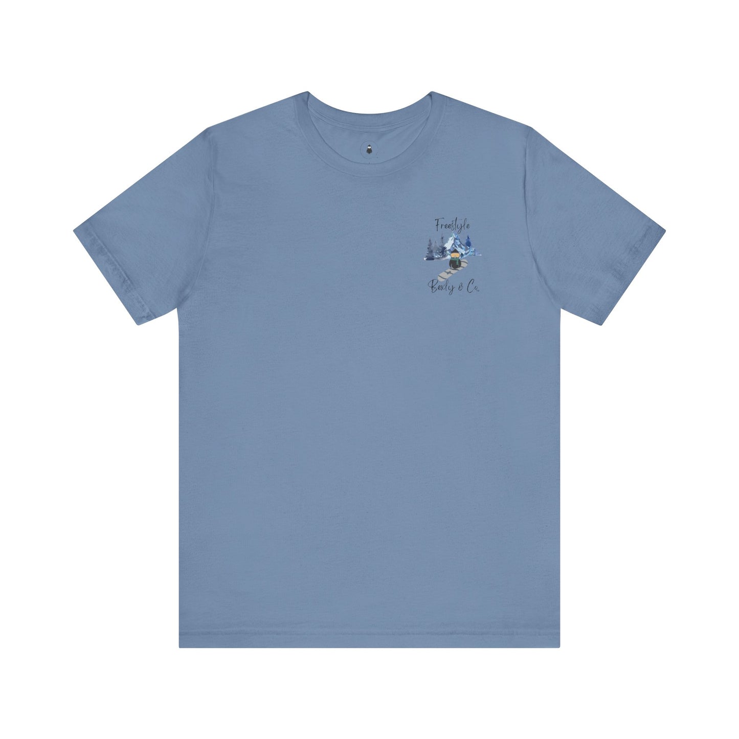 Freestyle Snowboarding Unisex Tee with Mountain Graphic