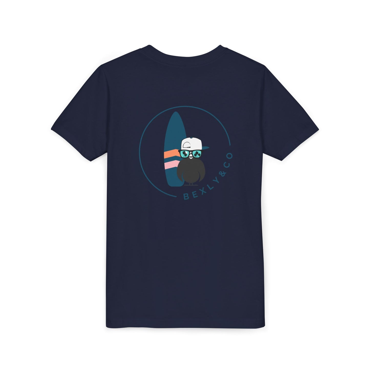 Surfing Adventure Youth Short Sleeve Tee - Fun Beach Logo Design